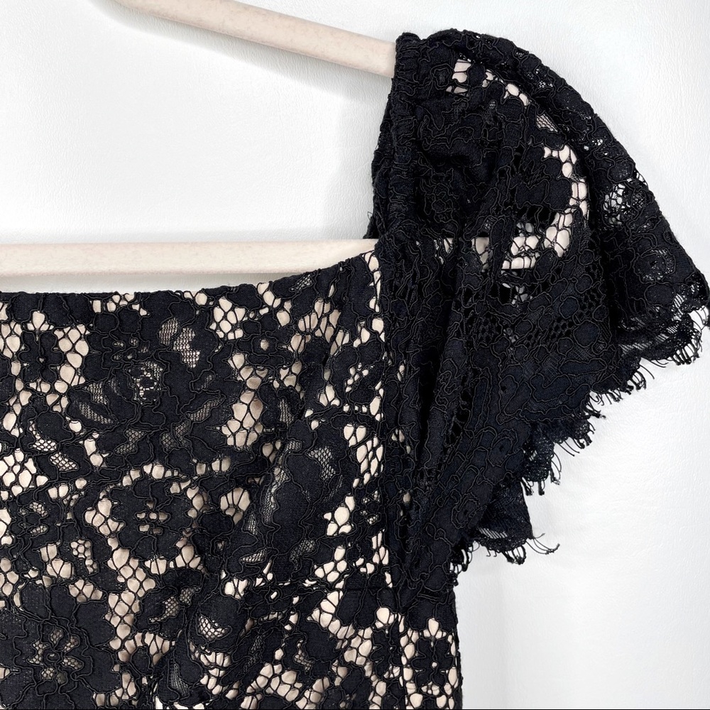 J CREW Off the Shoulder Black Lace Dress Size 2 - Picture 11 of 16